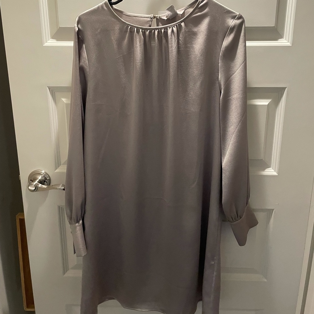 H&M Satin Long Sleeve Mini Dress Size M
